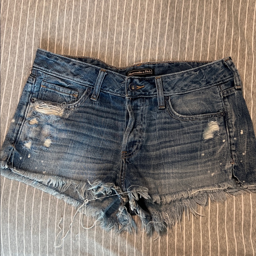 American Eagle Outfitters Distressed Blue Jean Shorts